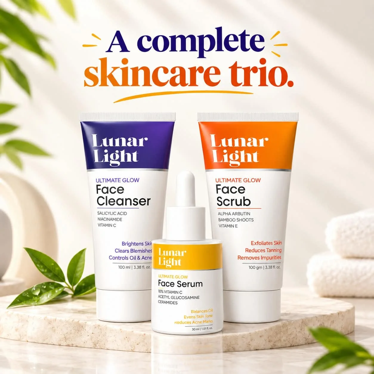5 The Lunar Light Glow Trio – Complete Skincare Ritual - Image 1